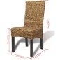 vidaXL Esszimmerstühle 6 Stk. Abaca und Mango Massivholz vidaXL Esszimmerstühle 6 Stk. Abaca und Mango Massivholz
