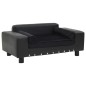 vidaXL Hundesofa Schwarz 81x43x31 cm Plüsch und Kunstleder vidaXL Hundesofa Schwarz 81x43x31 cm Plüsch und Kunstleder