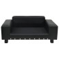 vidaXL Hundesofa Schwarz 81x43x31 cm Plüsch und Kunstleder vidaXL Hundesofa Schwarz 81x43x31 cm Plüsch und Kunstleder