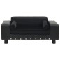 vidaXL Hundesofa Schwarz 81x43x31 cm Plüsch und Kunstleder vidaXL Hundesofa Schwarz 81x43x31 cm Plüsch und Kunstleder