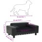 vidaXL Hundesofa Schwarz 81x43x31 cm Plüsch und Kunstleder vidaXL Hundesofa Schwarz 81x43x31 cm Plüsch und Kunstleder