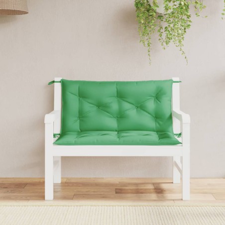 vidaXL Gartenbank-Auflagen 2 Stk. Grün 100x50x7 cm Oxford-Gewebe