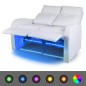 vidaXL 2-tlg. LED Relaxsessel-Set 2+3 Sitzer Kunstleder Weiß vidaXL 2-tlg. LED Relaxsessel-Set 2+3 Sitzer Kunstleder Weiß