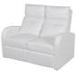 vidaXL 2-tlg. LED Relaxsessel-Set 2+3 Sitzer Kunstleder Weiß vidaXL 2-tlg. LED Relaxsessel-Set 2+3 Sitzer Kunstleder Weiß