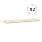 vidaXL Gartenbank-Auflagen 2 Stk. Cremeweiß 180x50x7 cm Oxford-Gewebe vidaXL Gartenbank-Auflagen 2 Stk. Cremeweiß 180x50x7 cm Oxford-Gewebe