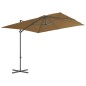 vidaXL Sonnenschirm mit Schirmständer Taupe vidaXL Sonnenschirm mit Schirmständer Taupe