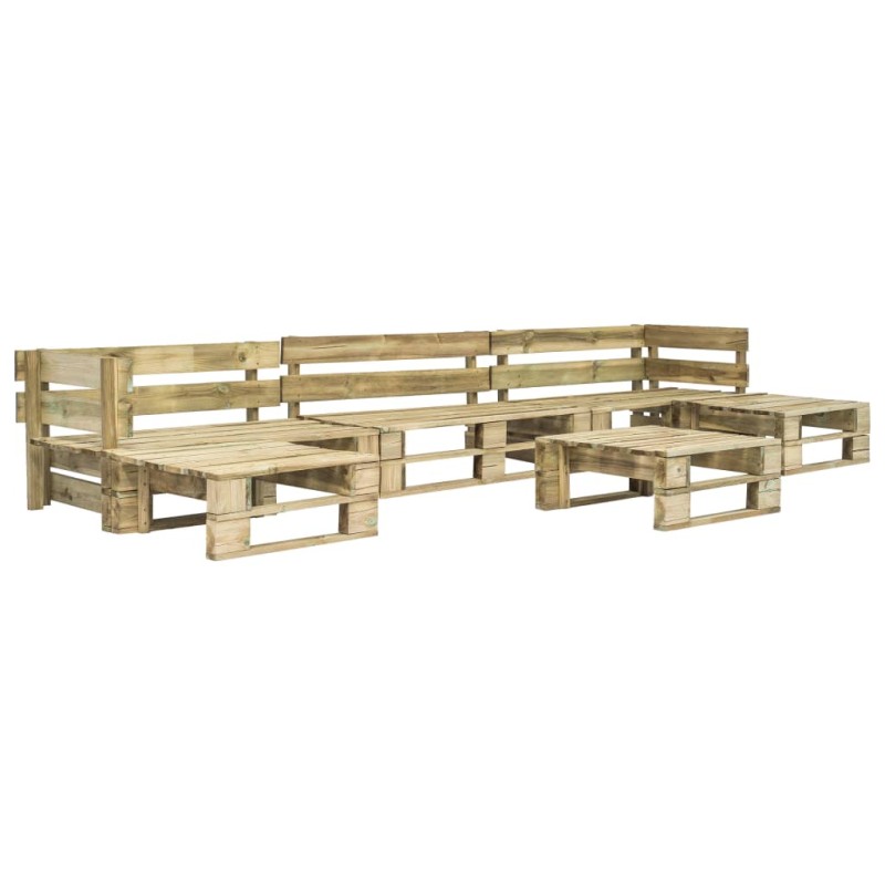 vidaXL 6-tlg. Garten-Lounge-Set aus Paletten Holz vidaXL 6-tlg. Garten-Lounge-Set aus Paletten Holz