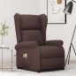vidaXL Massagesessel mit Aufstehhilfe Dunkelbraun Stoff vidaXL Massagesessel mit Aufstehhilfe Dunkelbraun Stoff