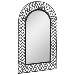 vidaXL Garten-Wandspiegel Gewölbt 50 x 80 cm Schwarz