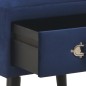 vidaXL Nachttische 2 Stk. Blau 40 x 35 x 40 cm Samt vidaXL Nachttische 2 Stk. Blau 40 x 35 x 40 cm Samt
