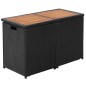 vidaXL 3-tlg. Bistro-Set mit Kissen Poly Rattan Schwarz vidaXL 3-tlg. Bistro-Set mit Kissen Poly Rattan Schwarz