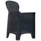 vidaXL 5-tlg. Garten-Essgruppe Kunststoff Anthrazit Rattan-Optik vidaXL 5-tlg. Garten-Essgruppe Kunststoff Anthrazit Rattan-Optik