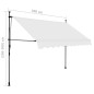 vidaXL Einziehbare Markise Handbetrieben mit LED 300 cm Creme