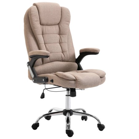 vidaXL Bürostuhl Taupe Polyester
