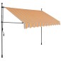 vidaXL Einziehbare Markise Handbetrieben mit LED 250 cm Gelb und Blau vidaXL Einziehbare Markise Handbetrieben mit LED 250 cm Gelb und Blau