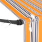 vidaXL Einziehbare Markise Handbetrieben mit LED 250 cm Gelb und Blau vidaXL Einziehbare Markise Handbetrieben mit LED 250 cm Gelb und Blau