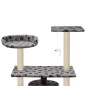 vidaXL Katzen-Kratzbaum Sisal 95 cm Grau Pfoten-Aufdruck vidaXL Katzen-Kratzbaum Sisal 95 cm Grau Pfoten-Aufdruck