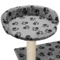 vidaXL Katzen-Kratzbaum Sisal 95 cm Grau Pfoten-Aufdruck vidaXL Katzen-Kratzbaum Sisal 95 cm Grau Pfoten-Aufdruck