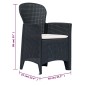 vidaXL 7-tlg. Garten-Essgruppe Kunststoff Anthrazit Rattan-Optik vidaXL 7-tlg. Garten-Essgruppe Kunststoff Anthrazit Rattan-Optik