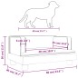 vidaXL Hundebett Braun 60x40x30 cm Samt vidaXL Hundebett Braun 60x40x30 cm Samt