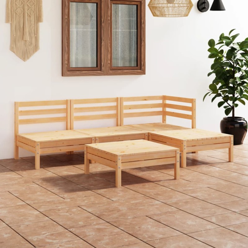 vidaXL 5-tlg. Garten-Lounge-Set Massivholz Kiefer vidaXL 5-tlg. Garten-Lounge-Set Massivholz Kiefer