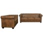 vidaXL Chesterfield-Sofas 2-Sitzer und 3-Sitzer Braun vidaXL Chesterfield-Sofas 2-Sitzer und 3-Sitzer Braun
