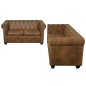 vidaXL Chesterfield-Sofas 2-Sitzer und 3-Sitzer Braun vidaXL Chesterfield-Sofas 2-Sitzer und 3-Sitzer Braun