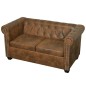 vidaXL Chesterfield-Sofas 2-Sitzer und 3-Sitzer Braun vidaXL Chesterfield-Sofas 2-Sitzer und 3-Sitzer Braun