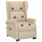 vidaXL Massagesessel mit Aufstehhilfe Creme Stoff vidaXL Massagesessel mit Aufstehhilfe Creme Stoff