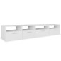 vidaXL 2 Stk. TV-Schränke Holzwerkstoff 95x35x36 cm Weiß vidaXL 2 Stk. TV-Schränke Holzwerkstoff 95x35x36 cm Weiß