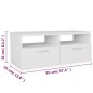 vidaXL 2 Stk. TV-Schränke Holzwerkstoff 95x35x36 cm Weiß vidaXL 2 Stk. TV-Schränke Holzwerkstoff 95x35x36 cm Weiß