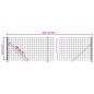 vidaXL Maschendrahtzaun mit Bodenflansch Anthrazit 1,1x25 m vidaXL Maschendrahtzaun mit Bodenflansch Anthrazit 1,1x25 m