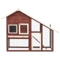 vidaXL Kaninchenstall Mokka und Weiß 140x63x120 cm Tanne Massivholz vidaXL Kaninchenstall Mokka und Weiß 140x63x120 cm Tanne Massivholz
