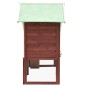 vidaXL Kaninchenstall Mokka und Weiß 140x63x120 cm Tanne Massivholz vidaXL Kaninchenstall Mokka und Weiß 140x63x120 cm Tanne Massivholz