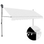 vidaXL Einziehbare Markise Handbetrieben mit LED 400 cm Creme vidaXL Einziehbare Markise Handbetrieben mit LED 400 cm Creme