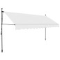 vidaXL Einziehbare Markise Handbetrieben mit LED 400 cm Creme vidaXL Einziehbare Markise Handbetrieben mit LED 400 cm Creme