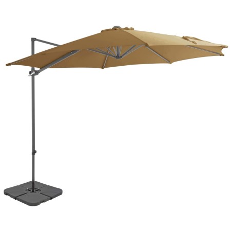 vidaXL Sonnenschirm mit Schirmständer Taupe