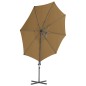 vidaXL Sonnenschirm mit Schirmständer Taupe vidaXL Sonnenschirm mit Schirmständer Taupe