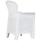 vidaXL 5-tlg. Garten-Essgruppe Kunststoff Weiß Rattan-Optik vidaXL 5-tlg. Garten-Essgruppe Kunststoff Weiß Rattan-Optik