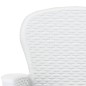 vidaXL 5-tlg. Garten-Essgruppe Kunststoff Weiß Rattan-Optik vidaXL 5-tlg. Garten-Essgruppe Kunststoff Weiß Rattan-Optik
