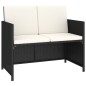 vidaXL 6-tlg. Garten-Essgruppe Poly Rattan Akazie Massivholz Schwarz vidaXL 6-tlg. Garten-Essgruppe Poly Rattan Akazie Massivholz Schwarz