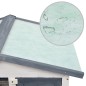 vidaXL Kaninchenstall 3 Türen Grau Holz vidaXL Kaninchenstall 3 Türen Grau Holz