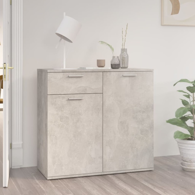 vidaXL Sideboard Betongrau 80x36x75 cm Holzwerkstoff vidaXL Sideboard Betongrau 80x36x75 cm Holzwerkstoff