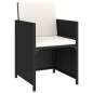 vidaXL 6-tlg. Garten-Essgruppe Poly Rattan Akazie Massivholz Schwarz vidaXL 6-tlg. Garten-Essgruppe Poly Rattan Akazie Massivholz Schwarz