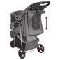 vidaXL Hundewagen Faltbar Grau 80x46x98 cm Oxford-Gewebe vidaXL Hundewagen Faltbar Grau 80x46x98 cm Oxford-Gewebe