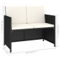 vidaXL 6-tlg. Garten-Essgruppe Poly Rattan Akazie Massivholz Schwarz vidaXL 6-tlg. Garten-Essgruppe Poly Rattan Akazie Massivholz Schwarz