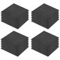 vidaXL Fallschutzfliesen 24 Stk. Gummi 50 x 50 x 3 cm Schwarz vidaXL Fallschutzfliesen 24 Stk. Gummi 50 x 50 x 3 cm Schwarz