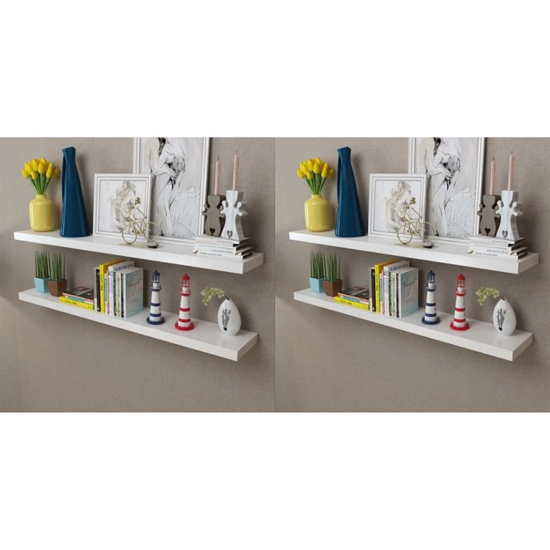 vidaXL Wandregale 4 Stk. Weiß 120 cm vidaXL Wandregale 4 Stk. Weiß 120 cm