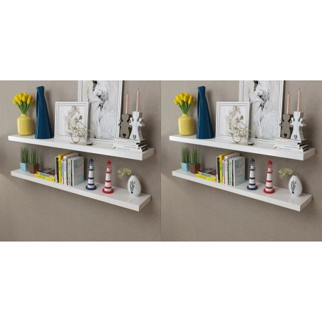 vidaXL Wandregale 4 Stk. Weiß 120 cm