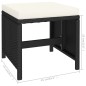 vidaXL 6-tlg. Garten-Essgruppe Poly Rattan Akazie Massivholz Schwarz vidaXL 6-tlg. Garten-Essgruppe Poly Rattan Akazie Massivholz Schwarz